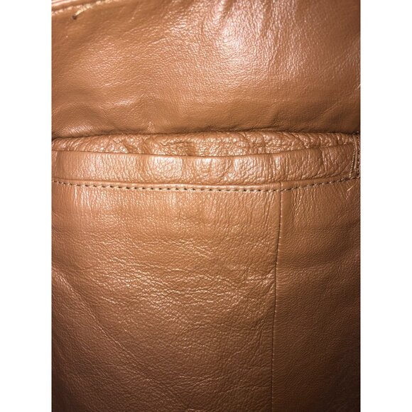 Chadwick's Brown Genuine Leather Jacket SIZE 4P NWT - Picture 10 of 14